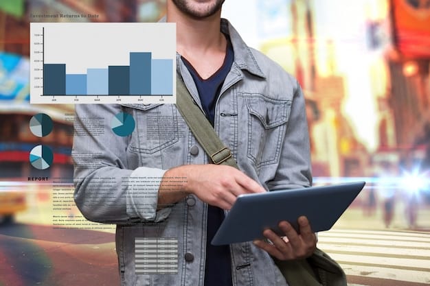 A person analyzing data on a screen with charts and graphs related to e-commerce trends and dropshipping statistics. The image conveys a sense of research and strategic planning.