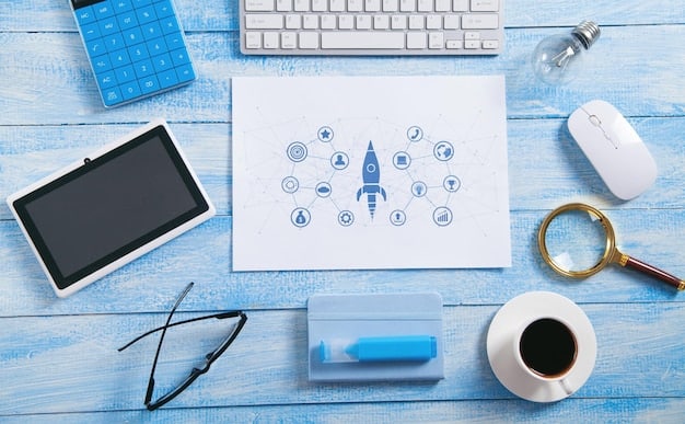 A clean, professional graphic depicting the key elements of a successful digital marketing strategy, including SEO optimization, social media management, content creation, email marketing, and data analytics, arranged in a circular flow around a central icon representing a business's target audience.