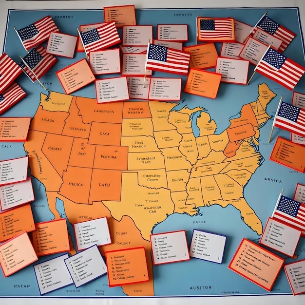A map of the United States highlighting different states with varying levels of regulatory oversight for peer-to-peer lending platforms, along with symbols indicating the types of regulations in place.