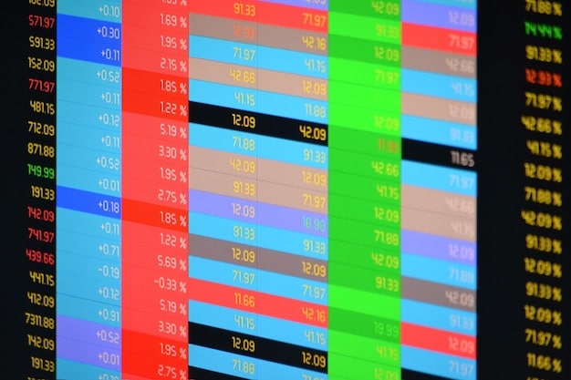A focused close-up shot of a digital display showing an impressive APY (Annual Percentage Yield) rate on a high-yield savings account, contrasted next to a standard savings account APY, with upward trending arrow graphics symbolizing growth.