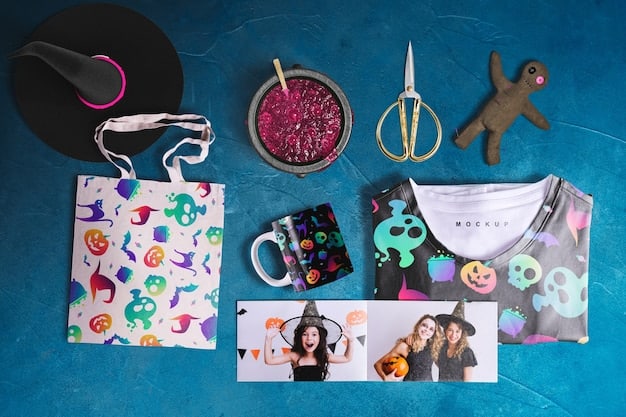 Different print-on-demand products like t-shirts, mugs, and tote bags arranged neatly on a table, showcasing the variety of customizable options available.