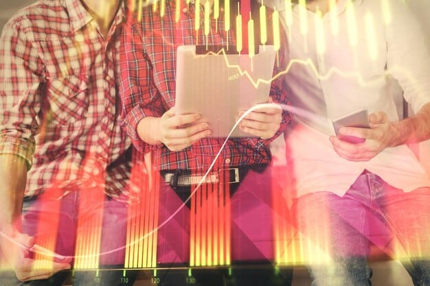 A conceptual image showing a person looking at their wallet with concern, with blurry background elements of consumer goods and a graph indicating rising costs.