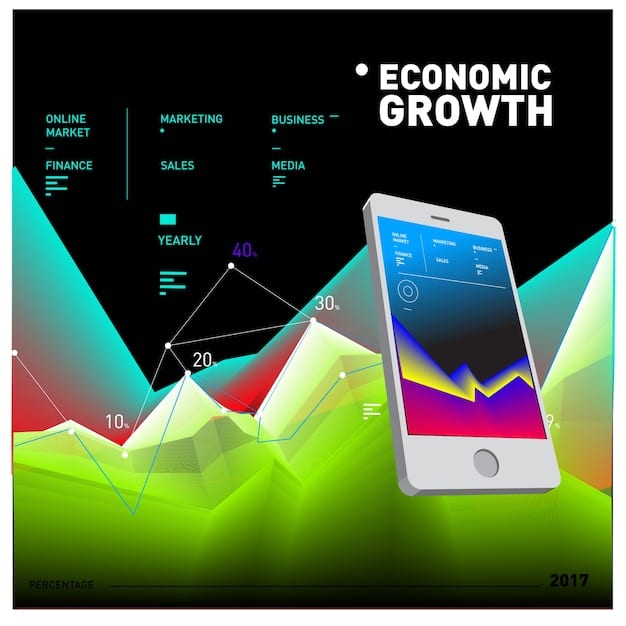 A digital illustration showing various investment app icons on a smartphone screen, with abstract financial graphs in the background, representing diverse investment choices.
