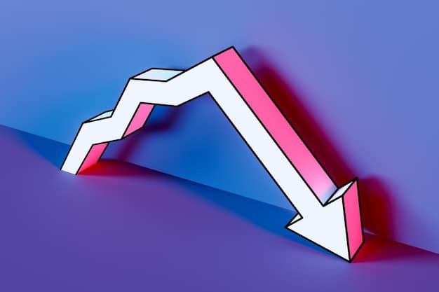 A stylized graphic showing an upward curving arrow representing interest rates, superimposed over a stack of coins and dollar bills. The background includes subtle economic charts, emphasizing the rise in borrowing costs.
