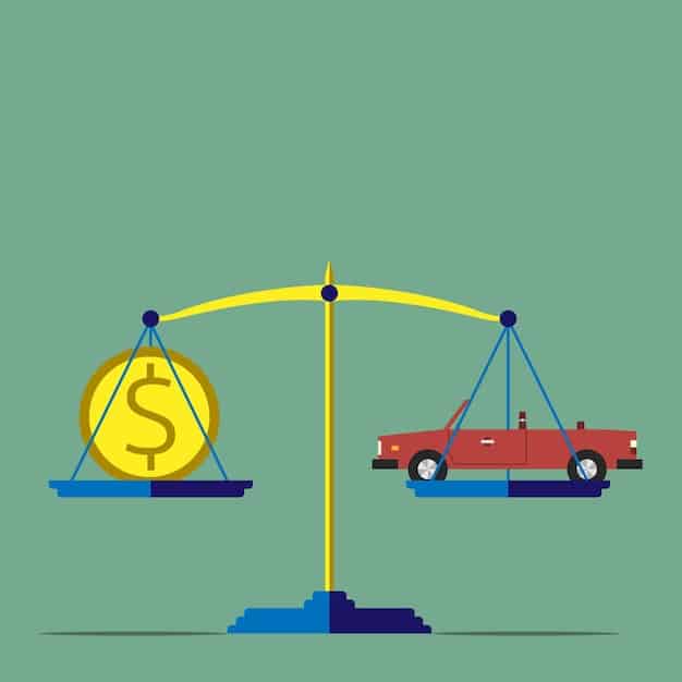 A balanced scale with government spending on one side and tax revenue on the other, illustrating the constant effort to achieve fiscal equilibrium.